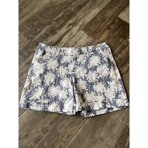 Dear John Shorts Women 29 Blue Floral Cuffed Boho Cottagecore Summer Festival